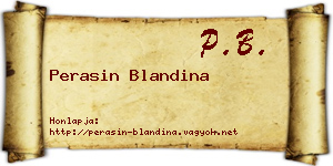 Perasin Blandina névjegykártya